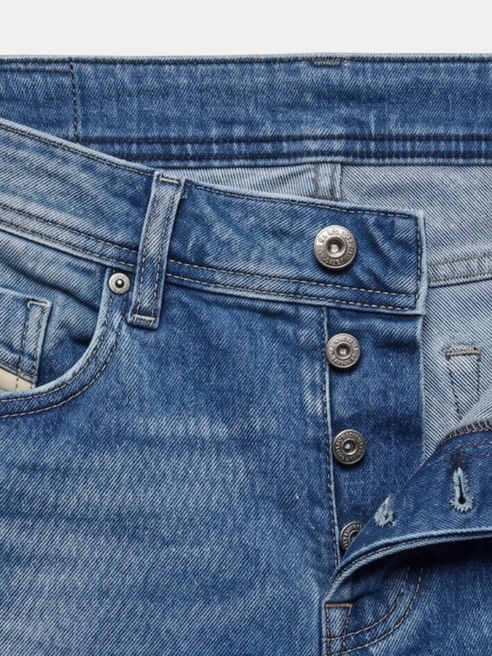 Diesel Jeans Mens Blue Belther-R Button Fly Distressed 28 x 32 - Picture 3 of 10